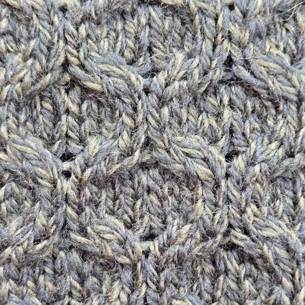 Aran Crafts 100% Merino Wool Green Mottled Heather Scarf Cable - Picture 3 of 8